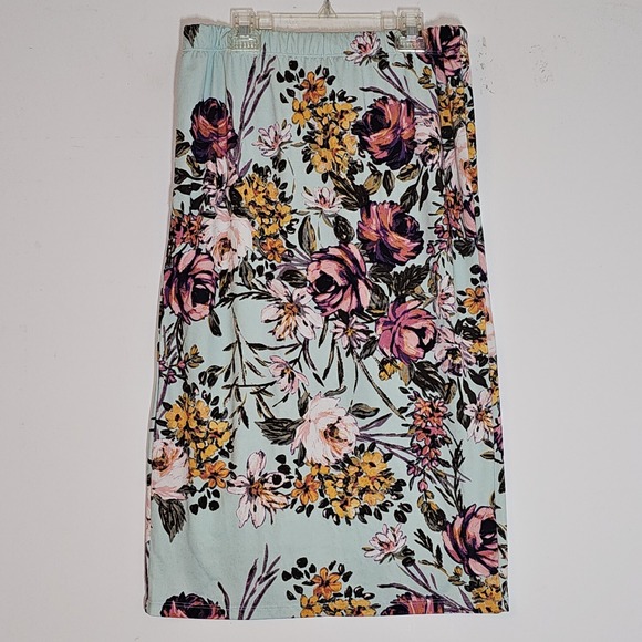Dresses & Skirts - Zadie Bs Skirt Womens Small Blue Multicolor Floral  Modest Pentecostal Lined S